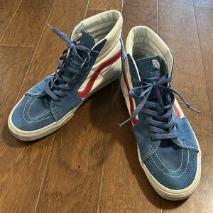 Vans Sk8-Hi (Sport Pop) Vallarta Blue/Red high top shoe